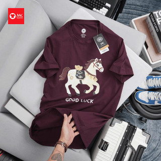Áo thun nam MK Good Luck vải cotton 100% đẹp cao cấp đứng form co giãn tốt dễ phối đồ đi học đi chơi