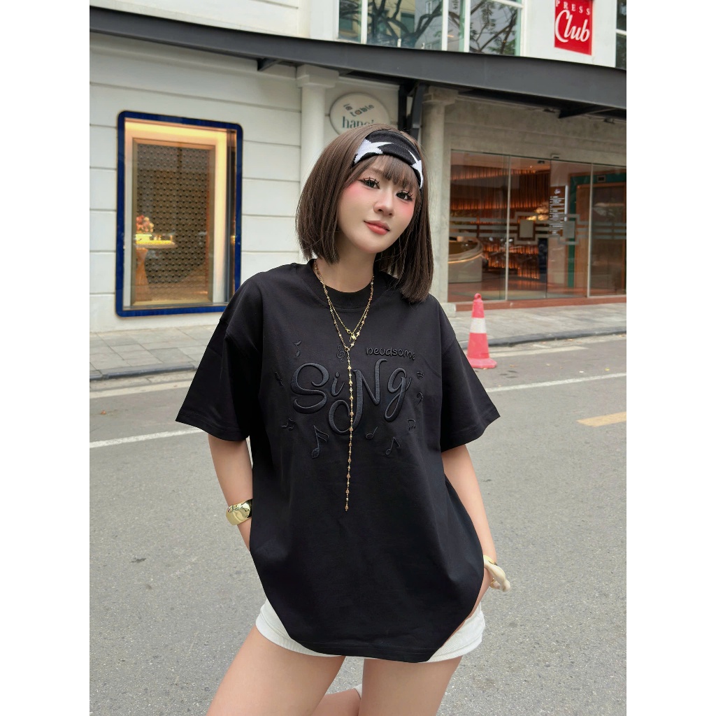 Áo Thun Boxy Sing Tee Nevasome Cotton 250gsm Local Brand Tay Lỡ Boxy Rộng Nam Nữ Menswear Womenswear