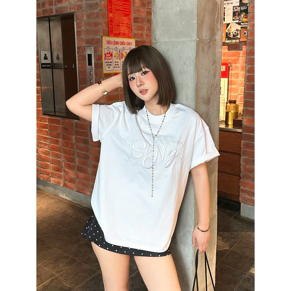 Áo Thun Boxy Sing Tee Nevasome Cotton 250gsm Local Brand Tay Lỡ Boxy Rộng Nam Nữ Menswear Womenswear