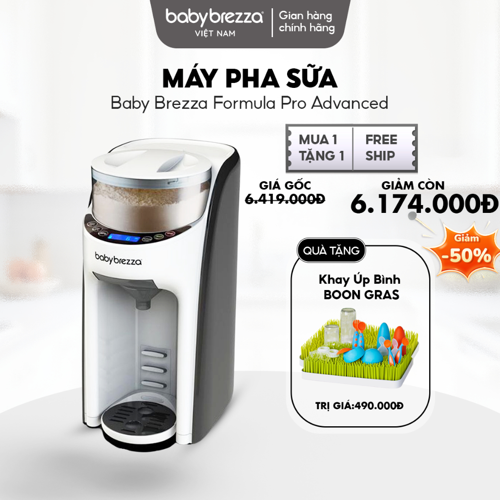 [CHÍNH HÃNG] Máy pha sữa Baby Brezza Formula Pro Advanced sang trọng tiện lợi - Bảo hành 12 tháng