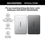Pin sạc dự phòng không dây MoveSpeed dung lượng 5000mAh công suất 15W mỏng nhẹ công nghệ Semi-Solid - Bảo hành 12 tháng — ảnh 1