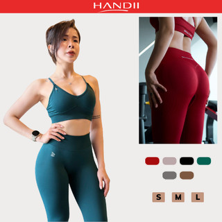 Quần legging thể thao tập Gym, yoga nữ SEY Flexi chất dệt, sợi creora co giãn mềm mịn "HANDII"