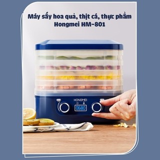 Máy Sấy Hoa Quả, Thực Phẩm 5 Tầng Hongmei HM-801 Sấy Khô, Sấy Dẻo Tiện Lợi Có Chế Độ Hẹn Giờ
