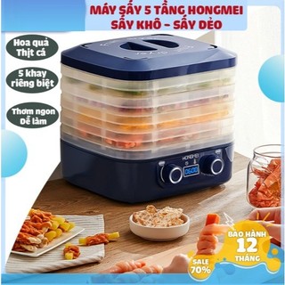 Máy Sấy Hoa Quả, Thực Phẩm 5 Tầng Hongmei HM-801 Sấy Khô, Sấy Dẻo Tiện Lợi Có Chế Độ Hẹn Giờ