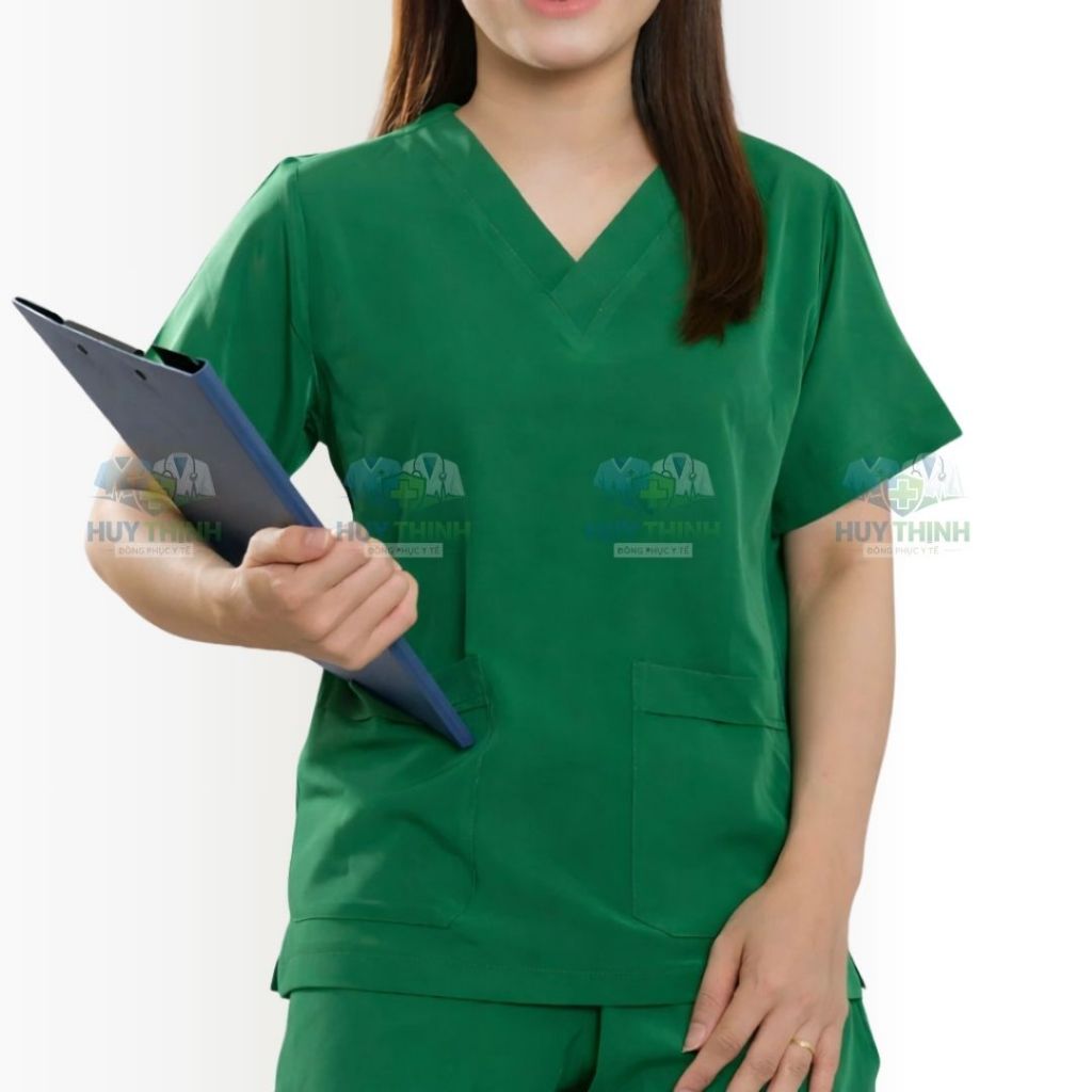 GIÁ XƯỞNG - Đồng phục Spa Vải Lon Co Giãn, Bộ quần áo y tế, Áo blue dược sĩ, Bộ Scrubs bác sĩ, Áo Blouse