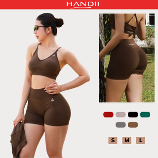 Quần đùi thể thao tập Gym SEY Flexi chất dệt kết hợp sợi creora co giãn mềm mịn "HANDII"
