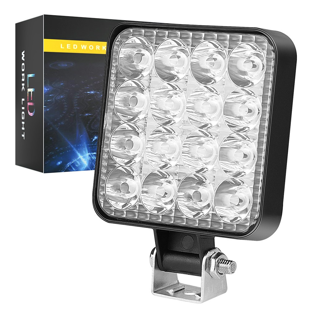 ĐÈN PHA LED 48W 12V CHO XE MÁY, XE ĐIỆN, OFFROAD, XE NÂNG - ĐÈN TRỢ SÁNG 4 INCH KHÔNG GẶP NƯỚC + CẤN TRƯỚC IP65