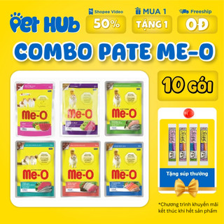 Combo 20 & 10 Pate Me-O Gói 80g - Thức Ăn Ướt Cho Mèo Dạng Gói Đủ Vị