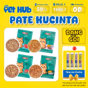 DATE 09/2026 Pate KUCINTA Gói 80g Dành Cho Mèo - Pate Mèo Cam Kucinta Nhập Khẩu Malaysia