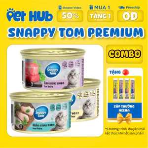 Lon Pate SNAPPY TOM PREMIUM Dạng Hộp 85g Cho Mèo Con & Trưởng Thành