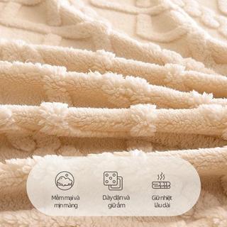 Chăn lông Nhung san hô Chăn sofa Mềm mại Giữ ấm Chống tĩnh điện Không oi bức 2m×2m3 Chăn mỏng