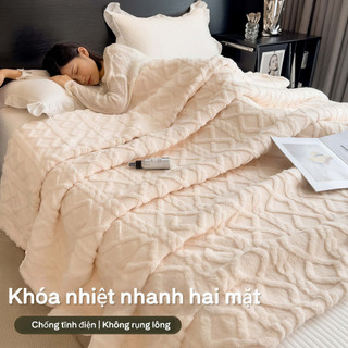 Chăn lông Nhung san hô Chăn sofa Mềm mại Giữ ấm Chống tĩnh điện Không oi bức 2m×2m3 Chăn mỏng