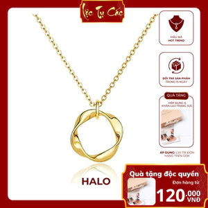 Vòng cổ nữ titan, dây chuyền kiểu tròn Lộc Tụ Các phong cách nhẹ nhàng, thanh lịch dễ phối đồ VC003.