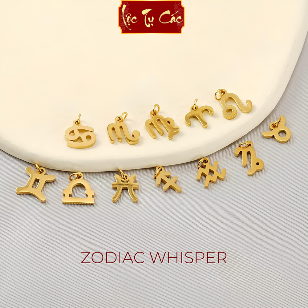 Dây chuyền nữ, phụ kiện titan vàng cung Hoàng Đạo nữ Zodiac Whisper Lộc Tụ Các cung Hoàng Đạo thanh lịch, cá tính.