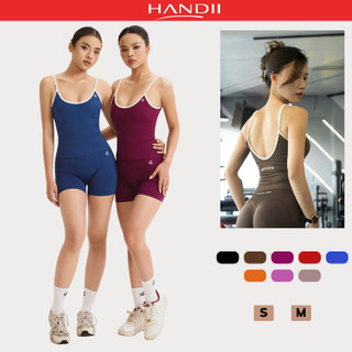 Áo thể thao croptop SEY Urban chất dệt kết hợp sợi creora tăng độ co giãn đàn hồi "HANDII"
