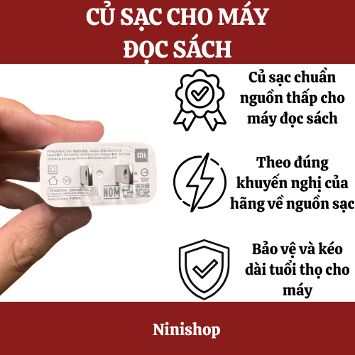Củ sạc zin 5W nguồn thấp phù hợp cho các dòng máy đọc sách phiên bản mới | BigBuy360 - bigbuy360.vn