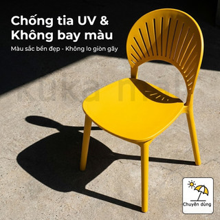Ghế nhựa kiểu Bắc Âu có tựa lưng, nhiều màu sắc để lựa chọn, phù hợp sử dụng trong nhà và ngoài trời