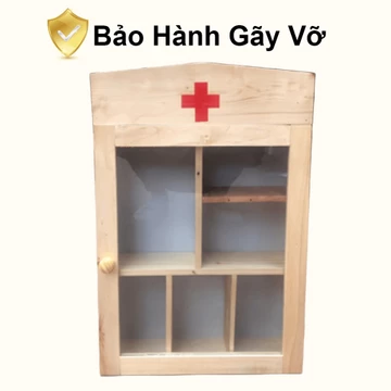 Tủ Thuốc Ý Tế Bằng Gỗ Có Mái Cao Cấp Cho Gia Đình, Công Sở, Trường Học - Tủ Thuốc Đẹp Giá Tại Xưởng( Bảo Hành Gãy Vỡ)
