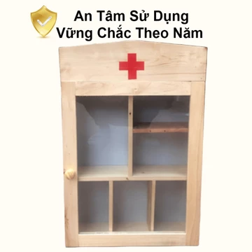Tủ Thuốc Y Tế Treo Tường Gỗ - Tủ Thuốc Cao Cấp Phù Hợp Cho Gia Đình, Công Sở, Trường Học ( Bảo Hành Gãy Vỡ )