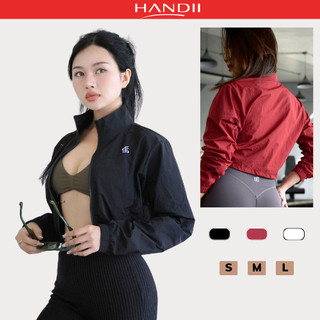 Áo khoác croptop thể thao SEY Young Jacket chống nước, chống gió, mềm mịn "HANDII"