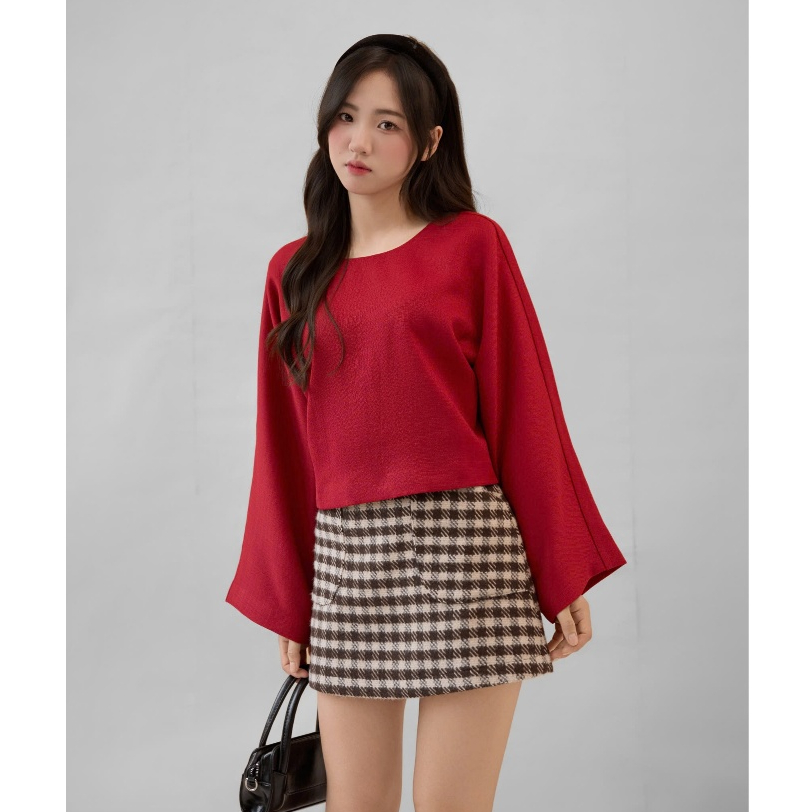 Áo Crop Dạ Tweed Cánh Dơi MADELEN Thanh Lịch Dễ Phối Đồ