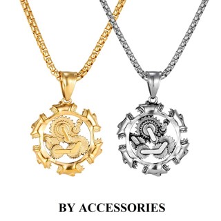 Dây chuyền nam titan mặt tròn tạo hình bánh răng máy móc mới lạ cá tính không gỉ MN33 BY ACCESSORIES