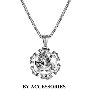 Dây chuyền nam titan mặt tròn tạo hình bánh răng máy móc mới lạ cá tính không gỉ MN33 BY ACCESSORIES