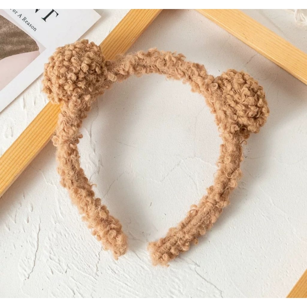 Bờm gấu, Cài tóc rửa mặt hình Gấu cute Hàn Quốc