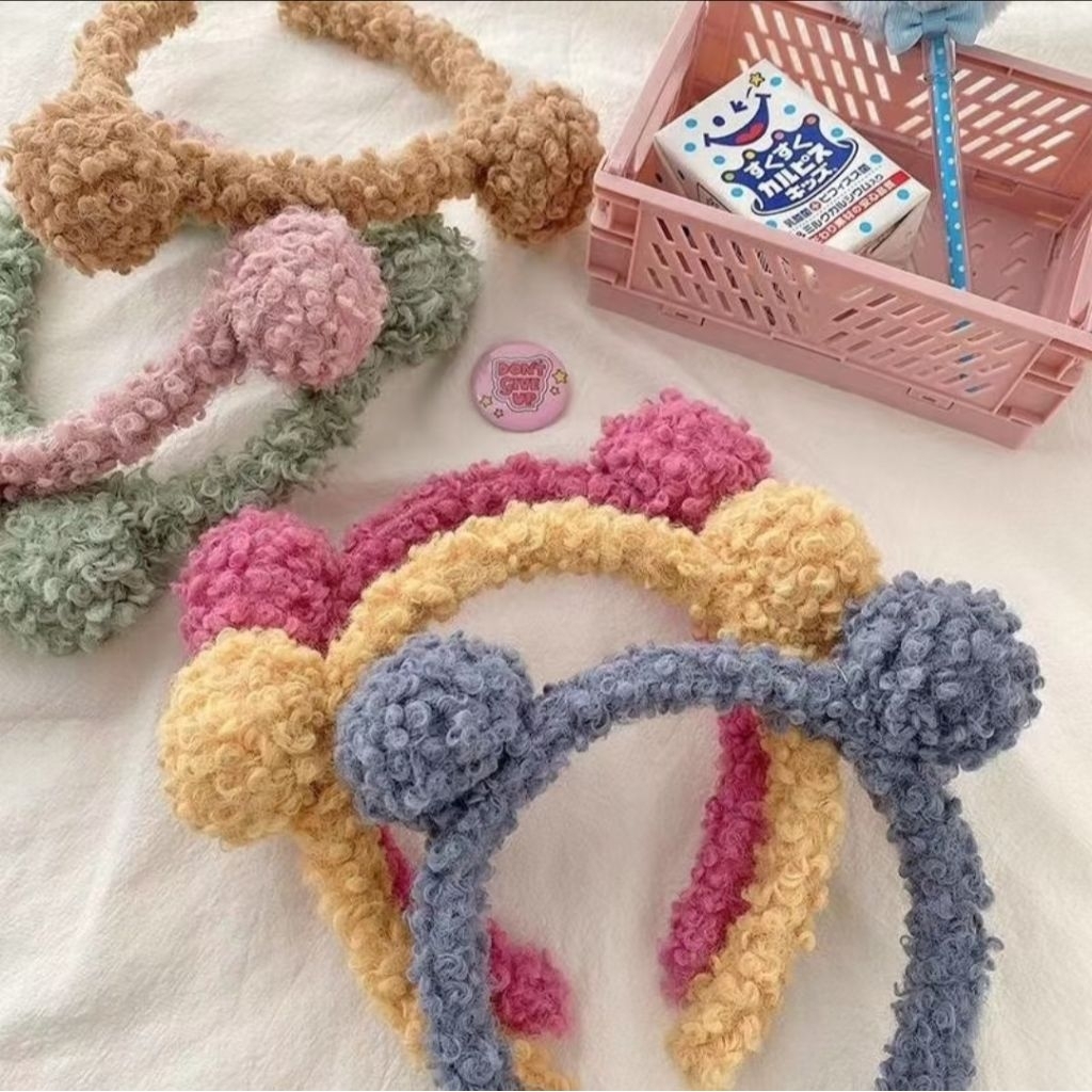 Bờm gấu, Cài tóc rửa mặt hình Gấu cute Hàn Quốc