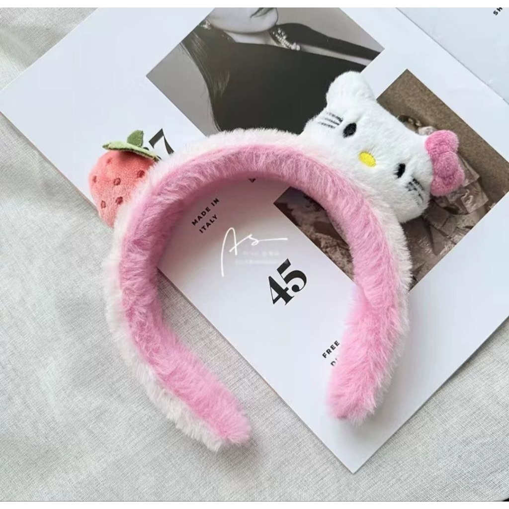 Băng Đô, Cài tóc hình mèo Kitty dâu dễ thương