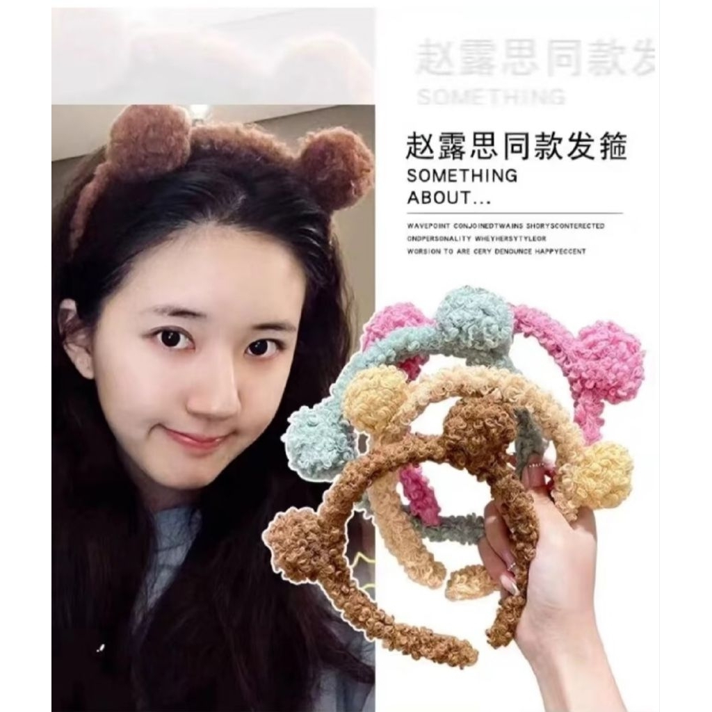 Bờm gấu, Cài tóc rửa mặt hình Gấu cute Hàn Quốc