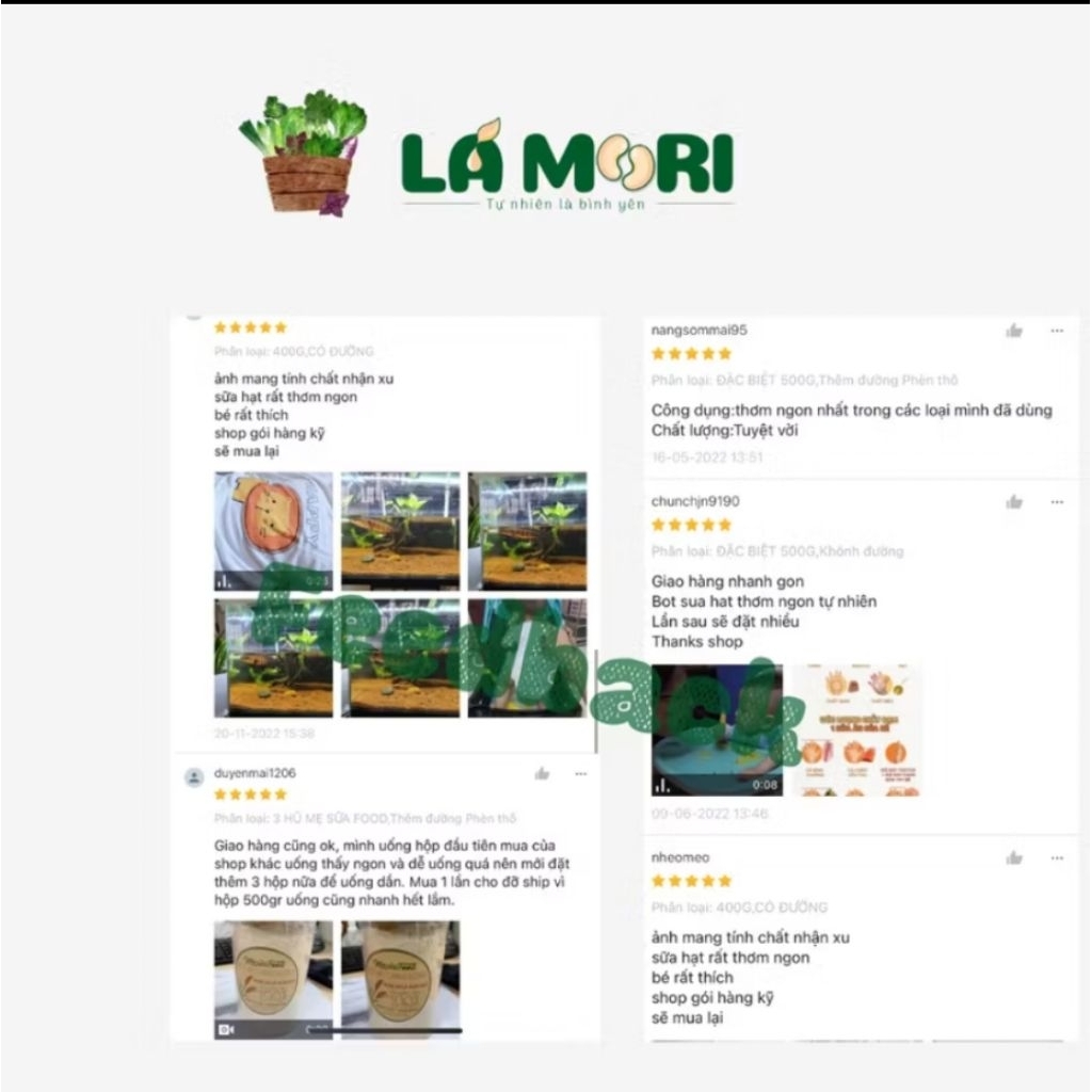 Bột hạt khô LáMori - Cung cấp dinh dưỡng tốt cho sức khoẻ, hoàn toàn thiên nhiên