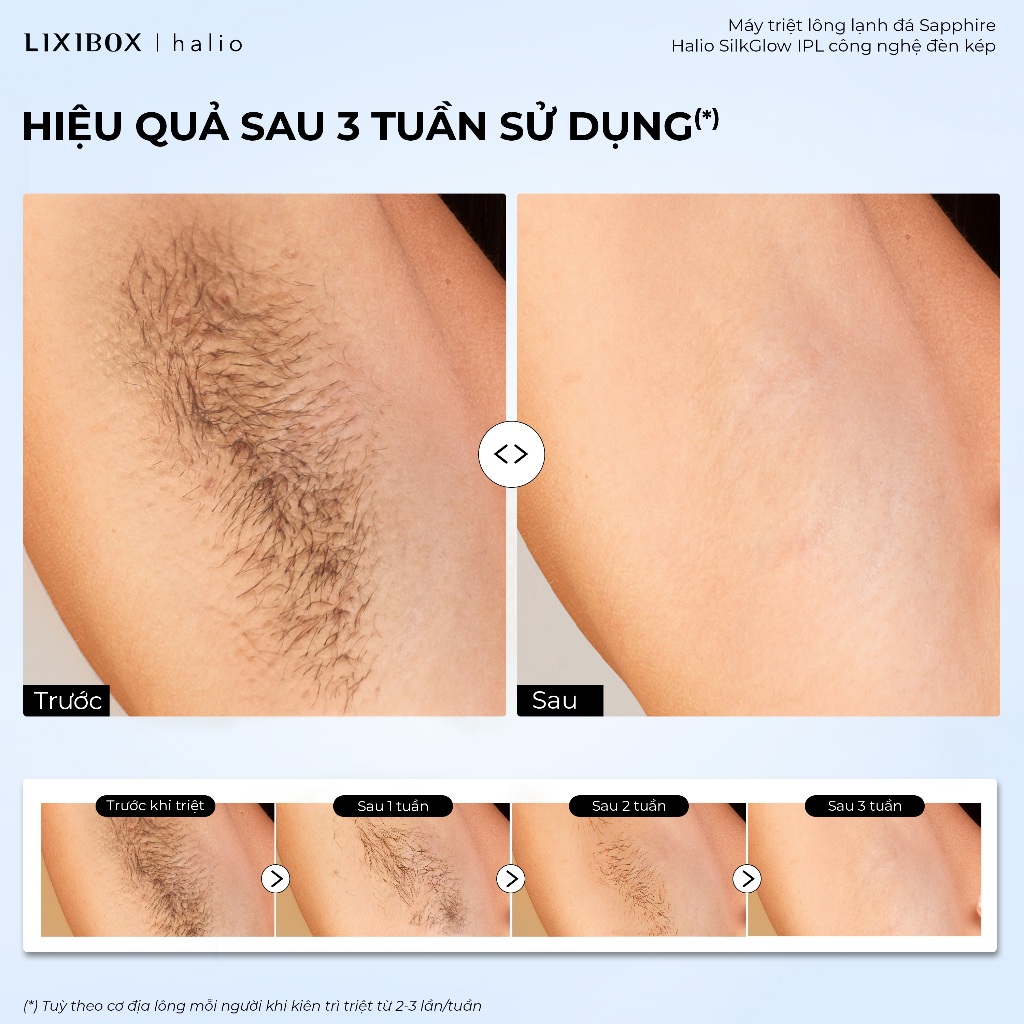 [CTĐB] Máy Triệt Lông Halio SilkGlow IPL Sapphire Cooling Hair Removal Device