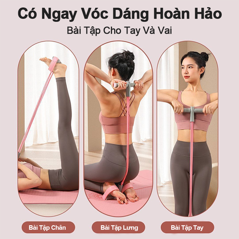 (COMBO 2 CÁI) DÂY TẬP BỤNG KHÁNG LỰC ĐÀN HỒI, Dây Tập Thể Dục Đa Năng, Săn Chắc Bụng Tay Vai, Cao Su Co Giãn Tập Gym