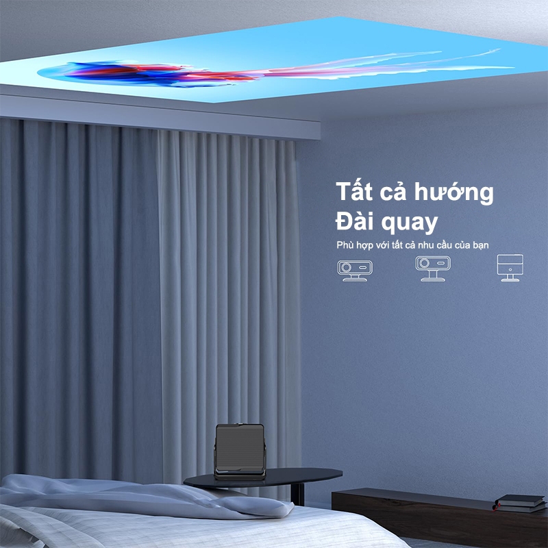 Dosen Pro Máy chiếu T7 Pro Full HD 1080P 4K mini Android 13 WiFi 2,4/5G Bluetooth Kết nối điện thoại laptop ios xem phim | BigBuy360 - bigbuy360.vn