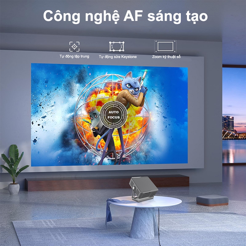 Dosen Pro Máy chiếu T7 Pro Full HD 1080P 4K mini Android 13 WiFi 2,4/5G Bluetooth Kết nối điện thoại laptop ios xem phim | BigBuy360 - bigbuy360.vn