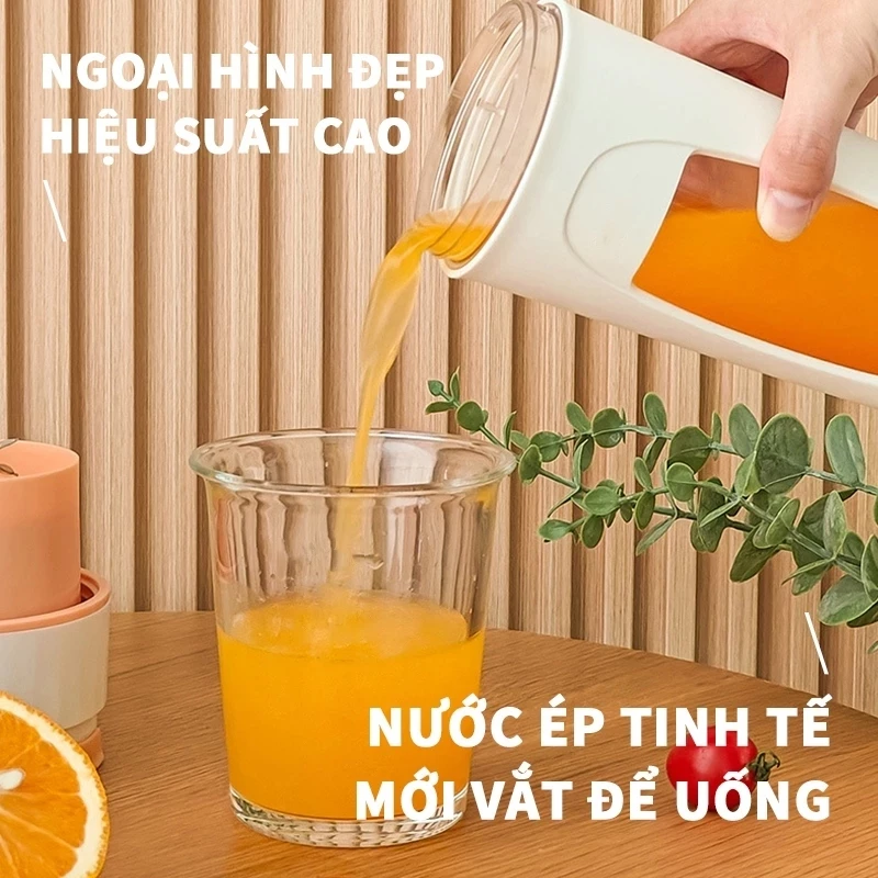 Máy Xay Sinh Tố Máy Xay Cầm Tay 12 Lưỡi Dao Dung Tích Lớn 340 ML, Nắp Đôi, Nhấn 2 Lần Để Bật