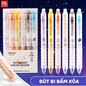 1 Hộp Bút Bi Tẩy Xóa ( 6 Chiếc ) BT09 – Viết Sai Xóa Được, Nét Đẹp, Tiện Lợi Cho Học Sinh