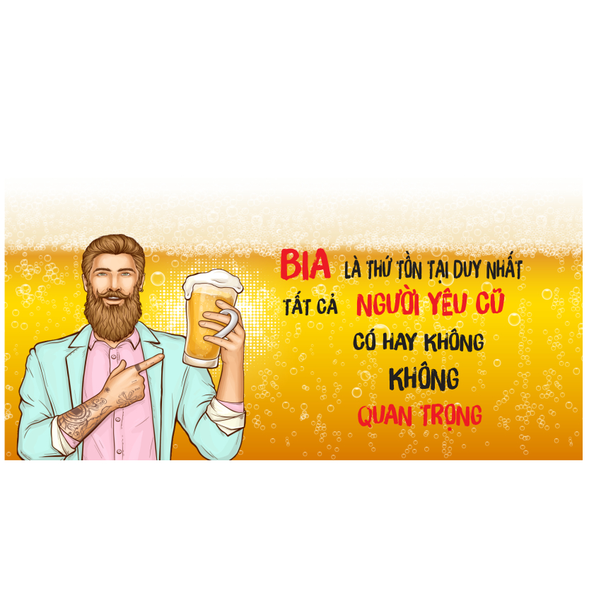 Phông nền quán bia cỡ lớn có nhiều size, chất liệu in bạt ngoài trời chống nước