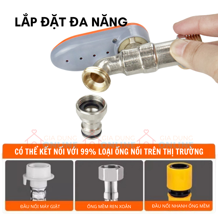 Van vòi nước nóng inox 1/2 có ổ khóa số mật mã an toàn cho trẻ em và khớp nối nhanh