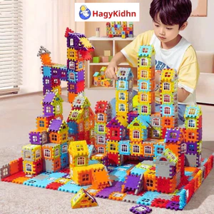 Đồ Chơi Lắp Ghép Xây Dựng Thông Minh Cho Bé Mô Phỏng Nhà 3D 150 Chi Tiết Cho Bé Rèn Luyện Tư Duy
