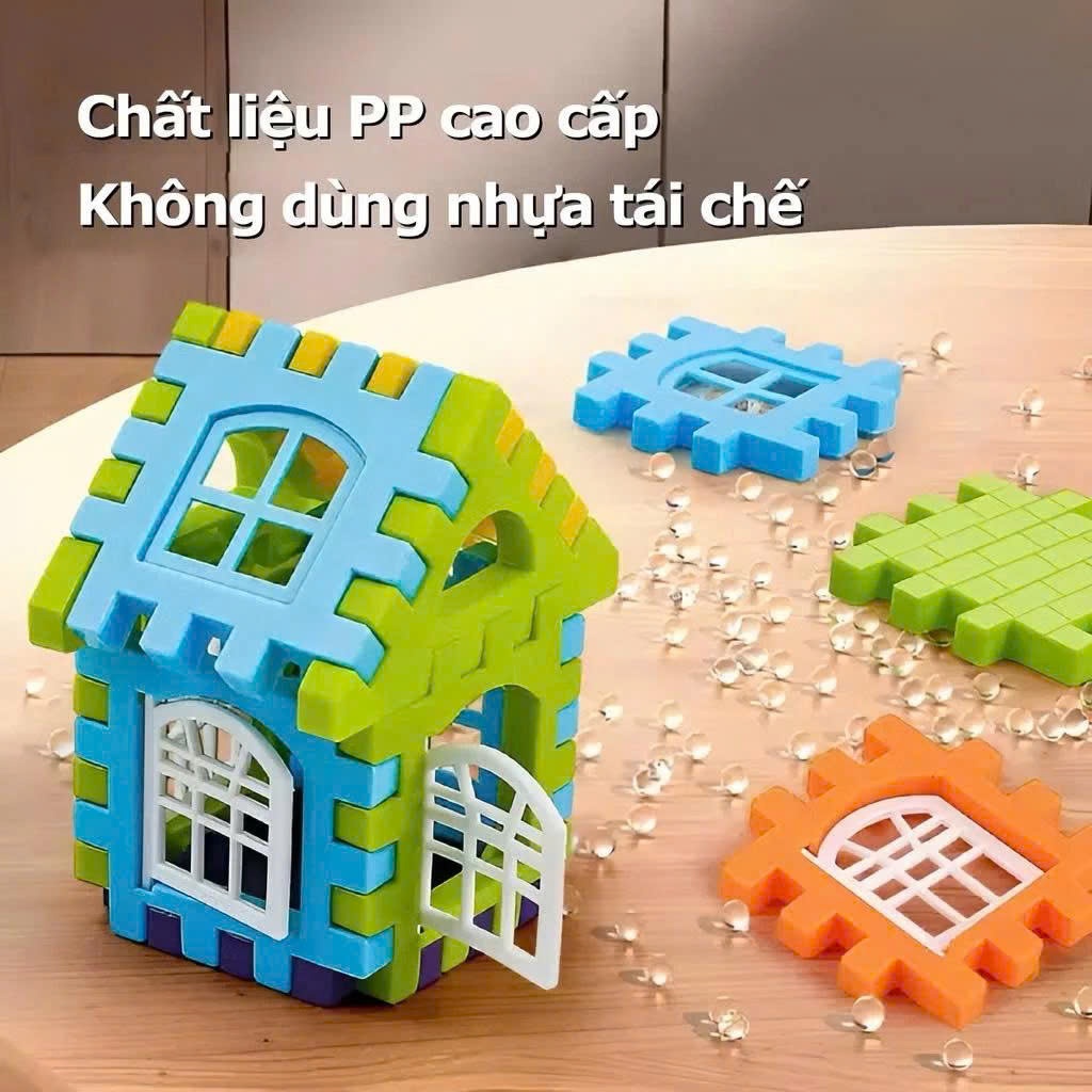 Đồ Chơi Lắp Ghép Xây Dựng Thông Minh Cho Bé  Mô Phỏng Nhà 3D 150 Chi Tiết Cho Bé Rèn Luyện Tư Duy