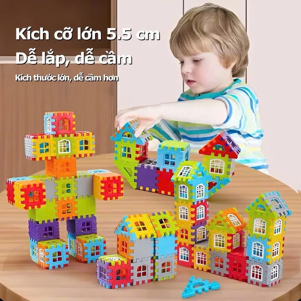 Đồ Chơi Lắp Ghép Xây Dựng Thông Minh Cho Bé  Mô Phỏng Nhà 3D 150 Chi Tiết Cho Bé Rèn Luyện Tư Duy