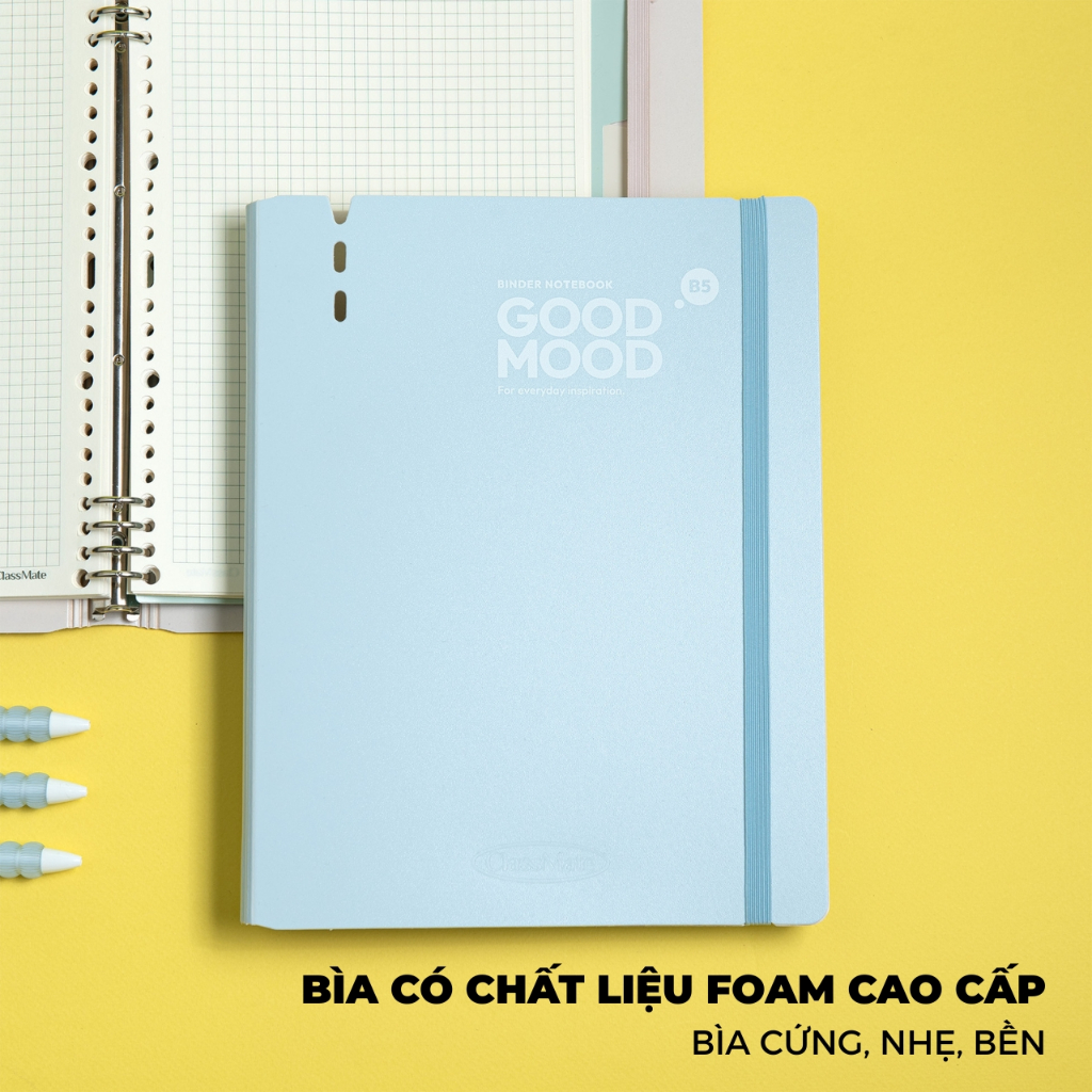 [Tặg Bút Gel] Sổ Còng B5 300 Trang Classmate, Bìa Foam Cứng Nhẹ Bền Còng Kim Loại, Thay Được Giấy Refill Đủ Loại Dòng Kẻ