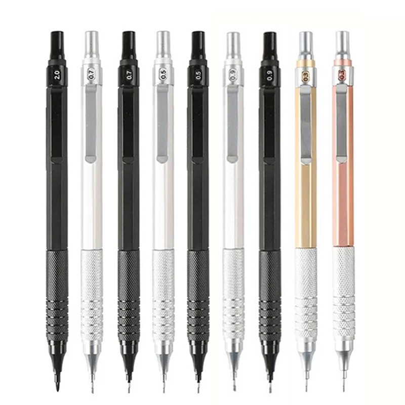 Full Set Bút Chì Kim Cao Cấp 0.3–0.7mm Kèm Ruột & Tẩy – Bộ Vẽ Kỹ Thuật, Học Tập Chuyên Nghiệp