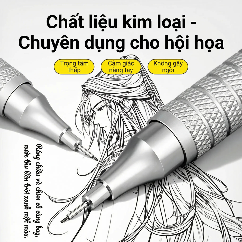 Full Set Bút Chì Kim Cao Cấp 0.3–0.7mm Kèm Ruột & Tẩy – Bộ Vẽ Kỹ Thuật, Học Tập Chuyên Nghiệp