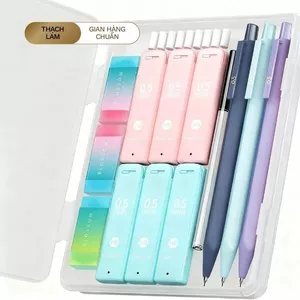 Set Bút Chì Kim 0.7mm Pastel Kèm Ruột Chì & Tẩy – Bộ Văn Phòng Phẩm Học Tập Cao Cấp Tone Màu Dễ Thương