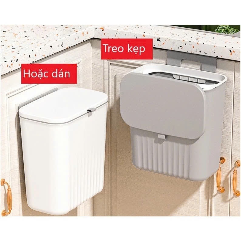 Thùng Rác 12L Nắp Lật / Thùng rác thông minh Gắn Tường Tiện Dụng Cho Nhà Bếp / Nhà Vệ Sinh