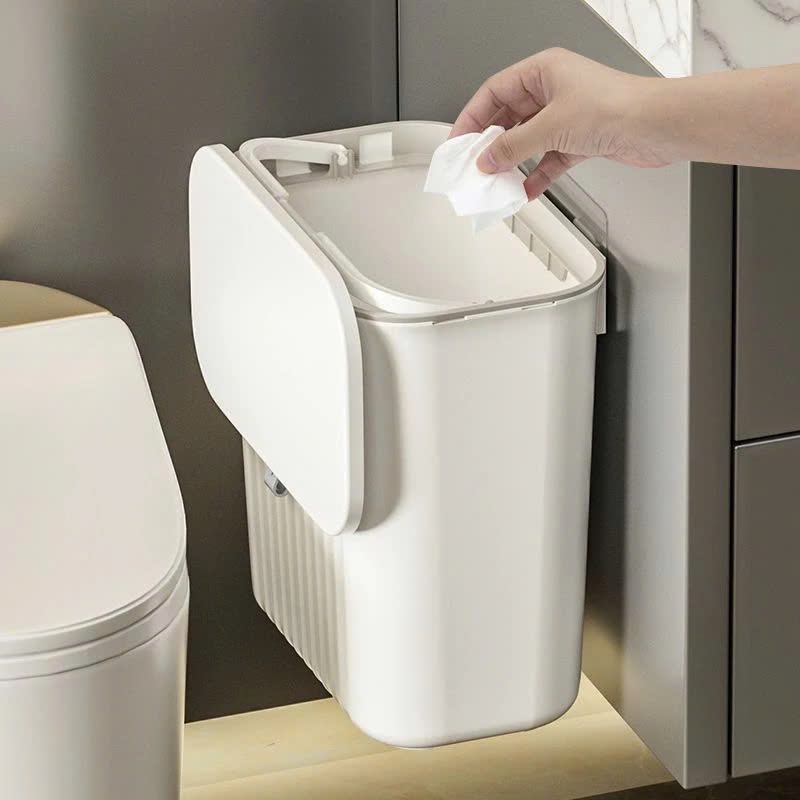 Thùng Rác 12L Nắp Lật / Thùng rác thông minh Gắn Tường Tiện Dụng Cho Nhà Bếp / Nhà Vệ Sinh