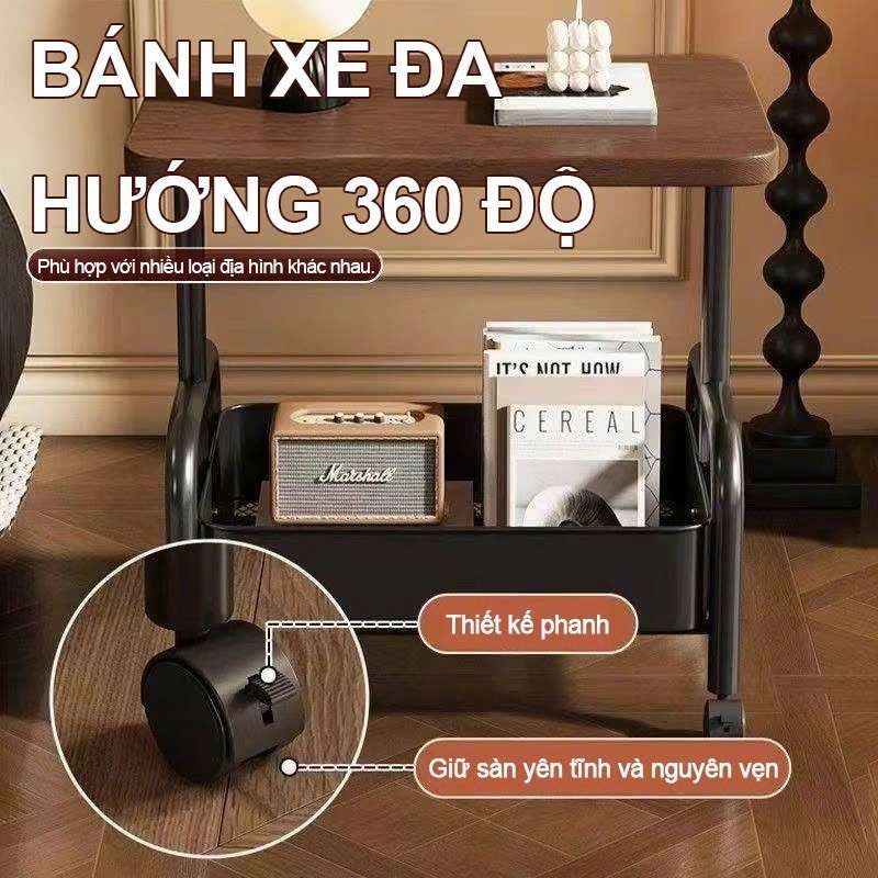 xe đẩy spa 3 tầng kệ cạnh bàn kệ cạnh bàn sử dụng cho phòng khách và phòng ngủ